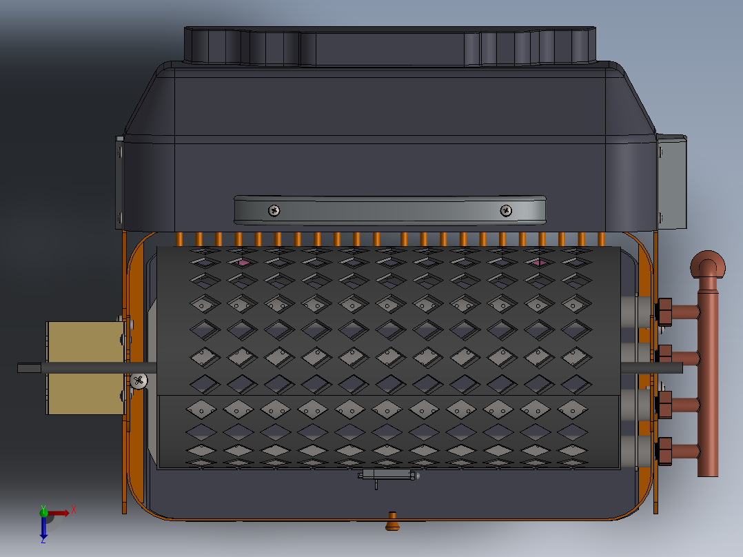 家用烤肉机烧烤机俯视图