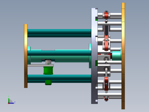 Q516-基于缩放变形机构的桌面装饰机械设计【三维SolidWorks】左视缩略图
