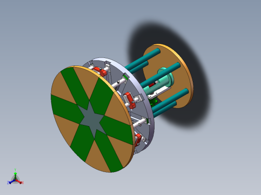 Q516-基于缩放变形机构的桌面装饰机械设计【三维SolidWorks】正等轴测缩略图
