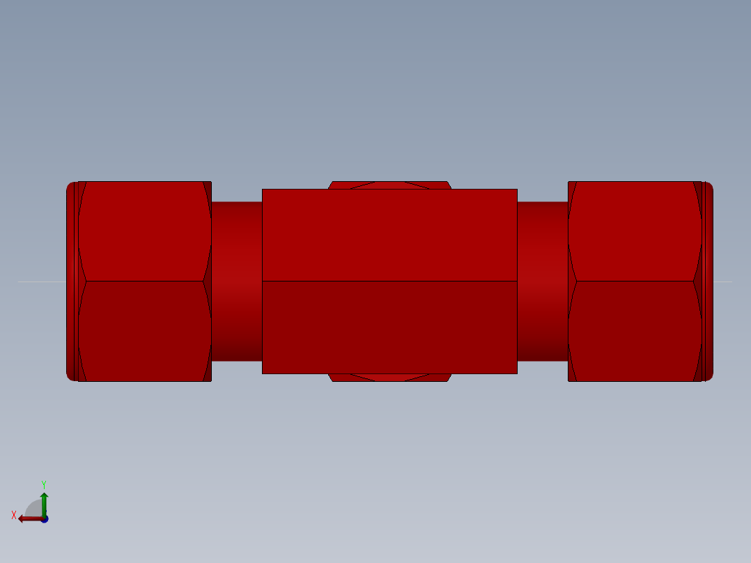 solidworks-lok tubing branch tee后视图