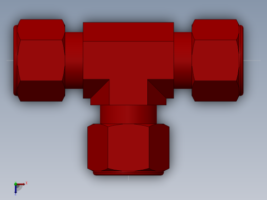 solidworks-lok tubing branch tee俯视缩略图