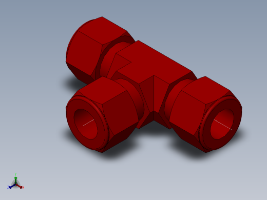 solidworks-lok tubing branch tee正等轴测缩略图