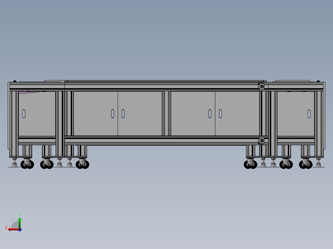 循环输送流水线sw20可编辑后视图