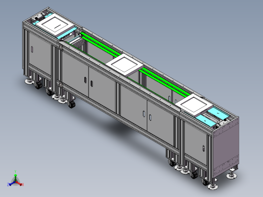 循环输送流水线sw20可编辑正等轴测缩略图