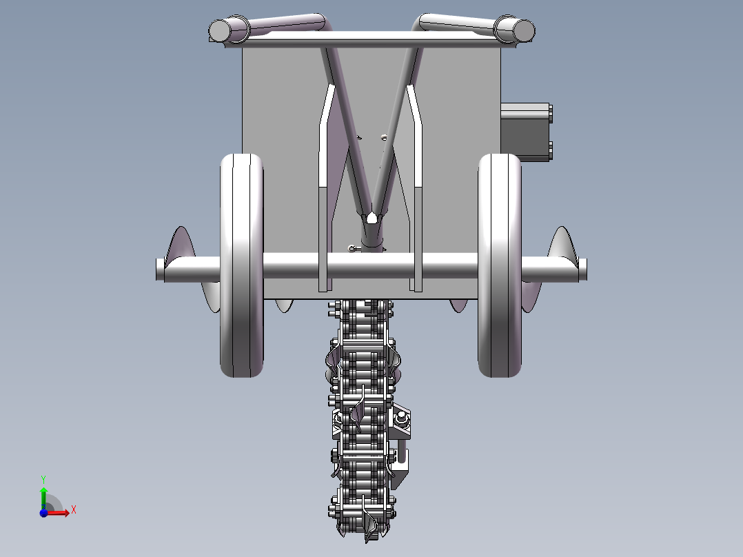 开沟机设计+说明书前视图