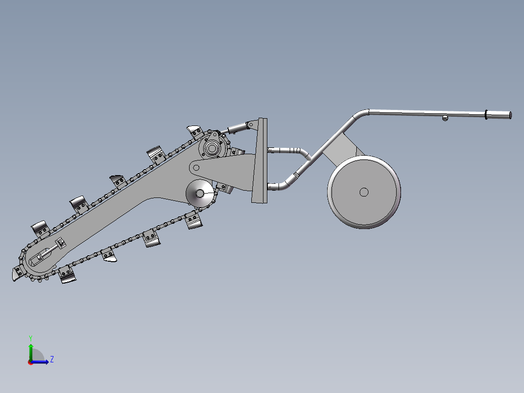 开沟机设计+说明书左视图