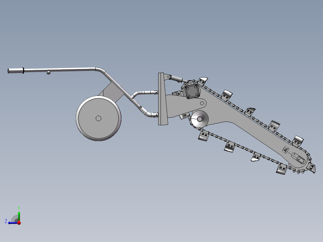 开沟机设计+说明书右视图