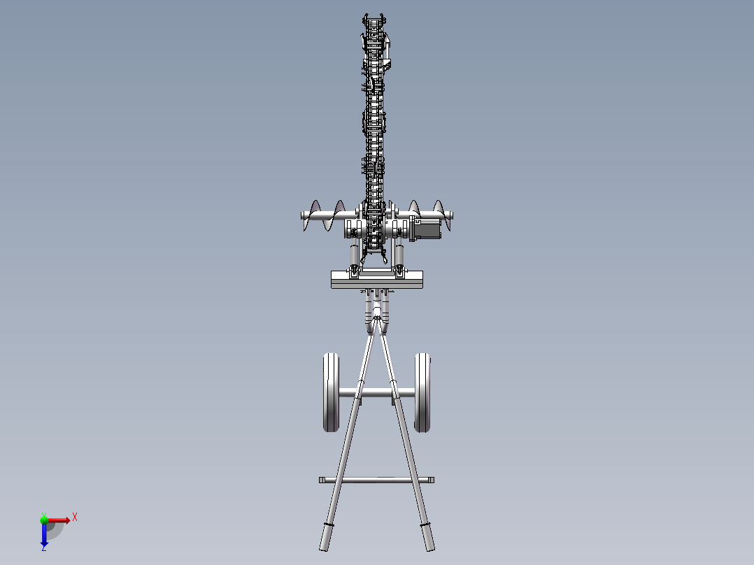 开沟机设计+说明书俯视图
