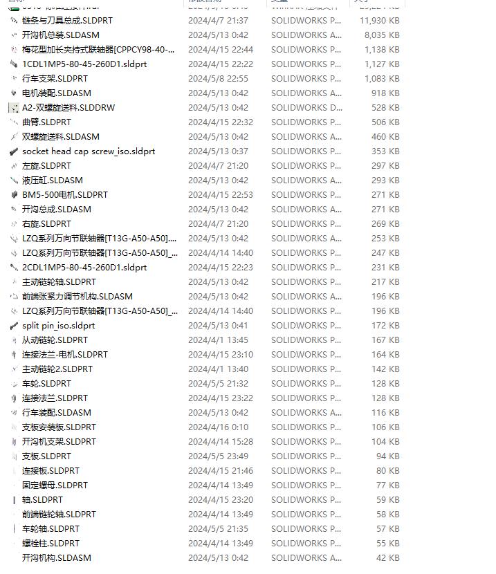 开沟机设计+说明书