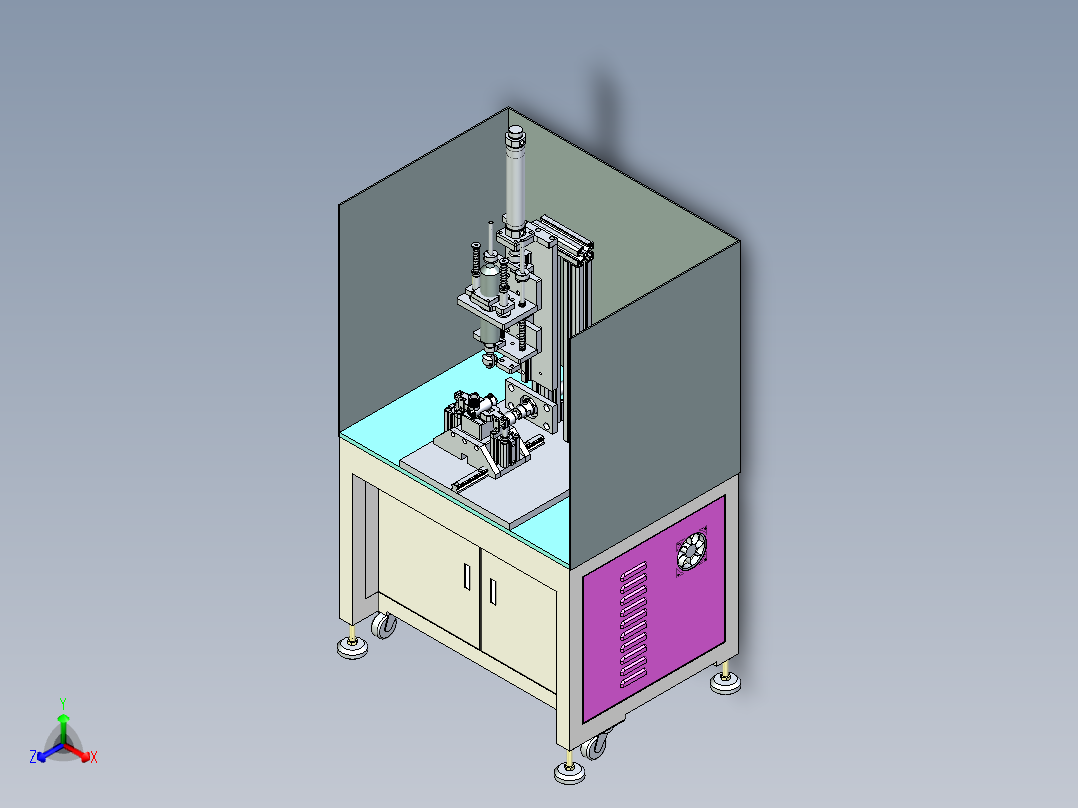 弯管拧螺丝装配专机正等轴测图