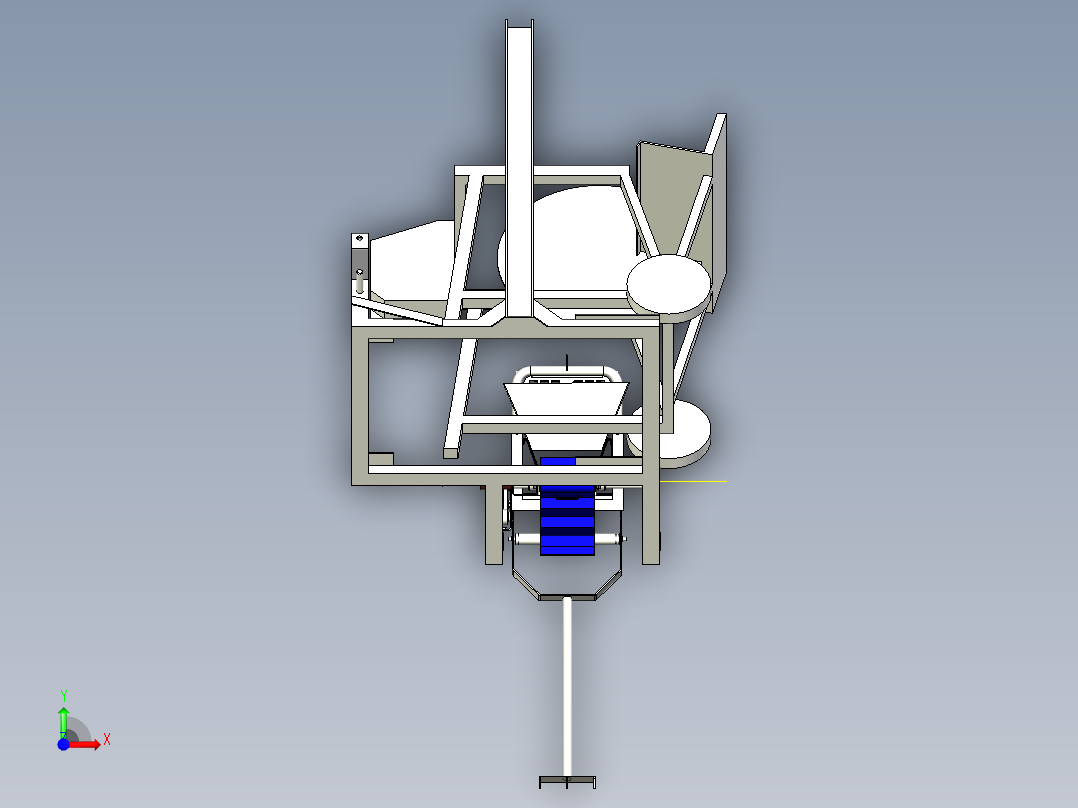 木材切割输送带前视图
