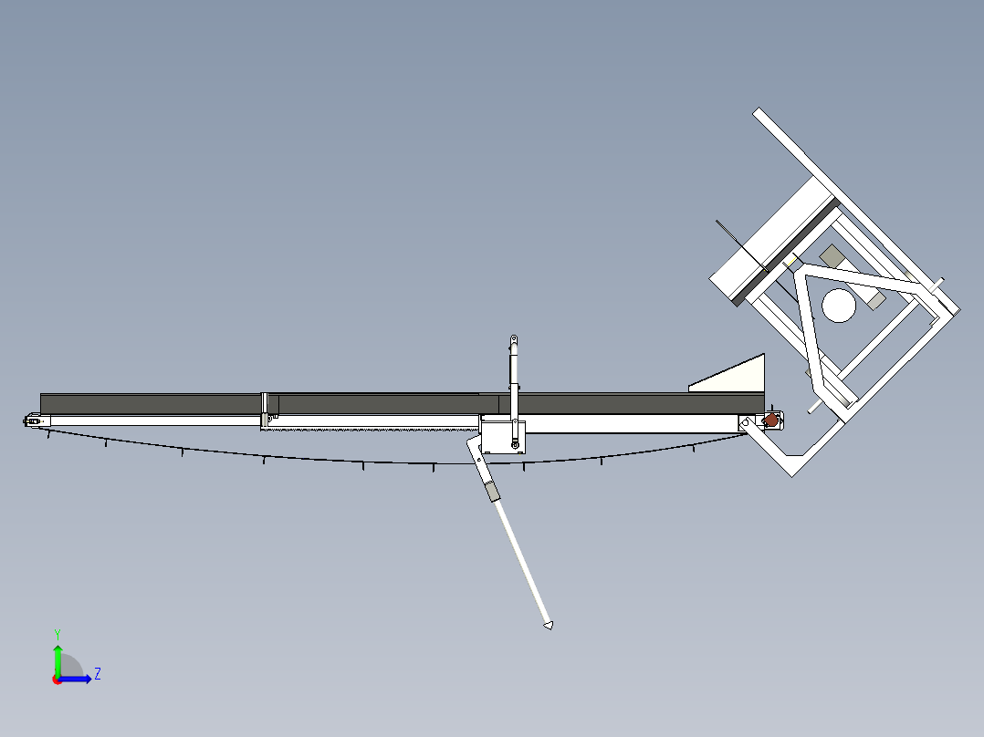 木材切割输送带左视图