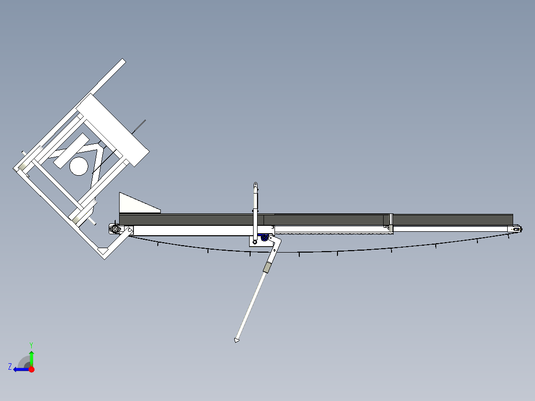 木材切割输送带右视图