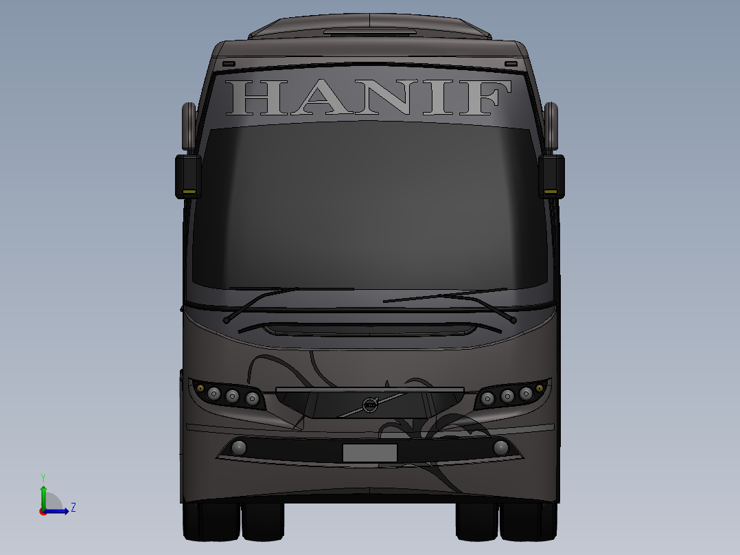 客车、公交车、尔沃大巴(2)左视图