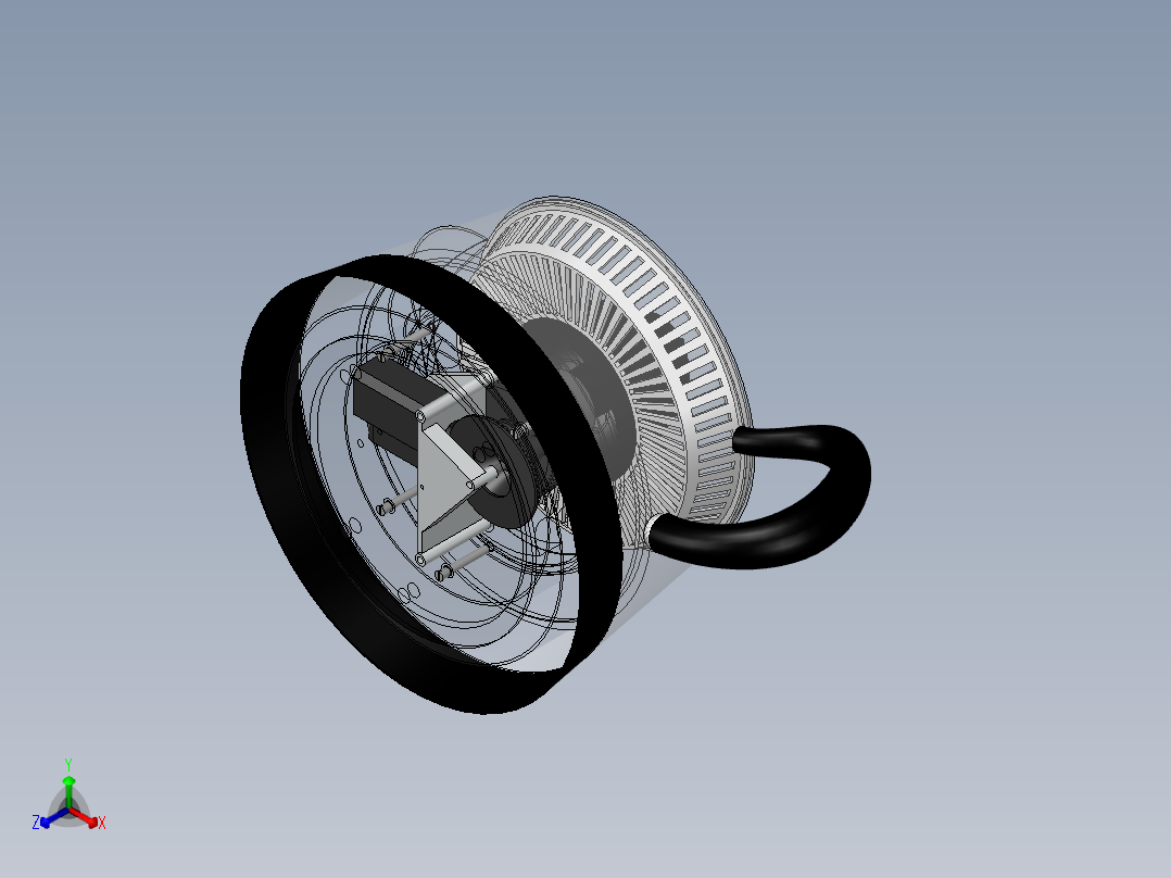 榨汁机(9)正等轴测图