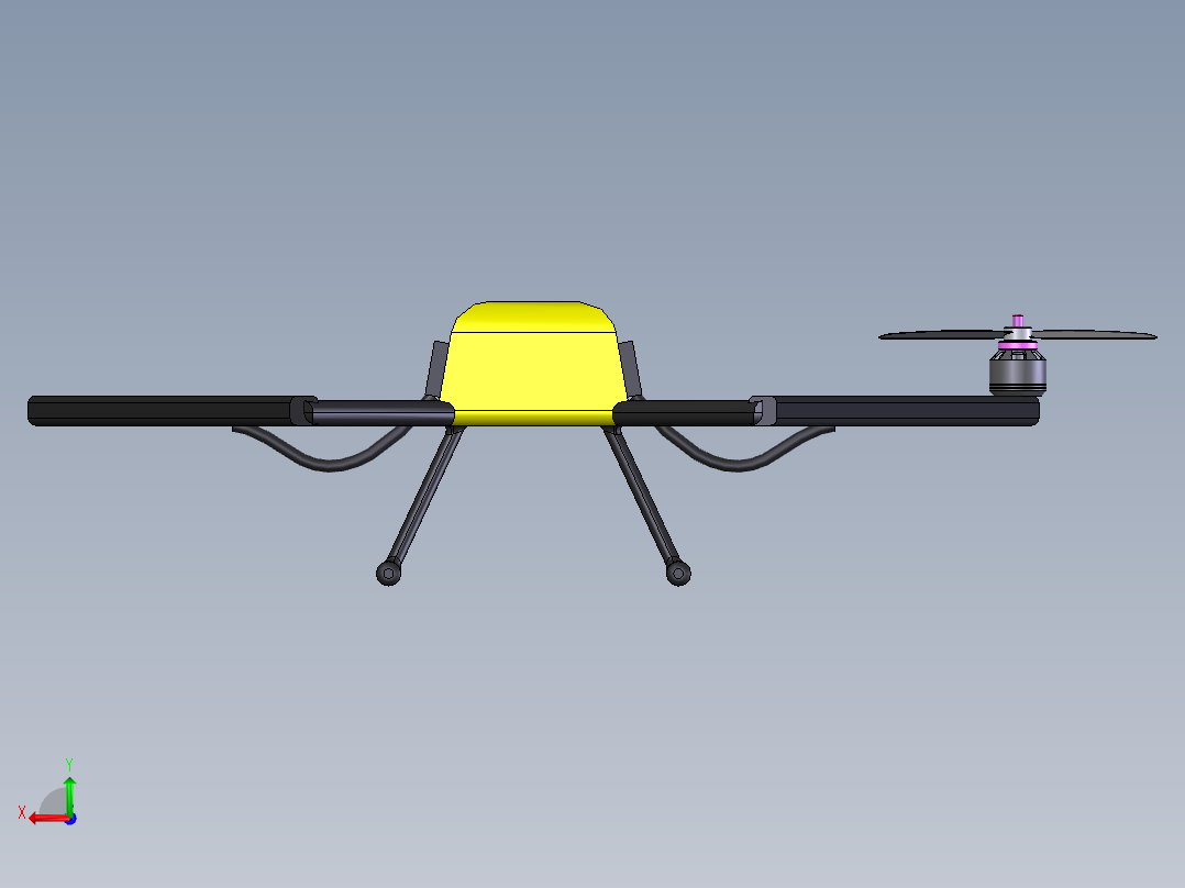 8翼飞行器后视图