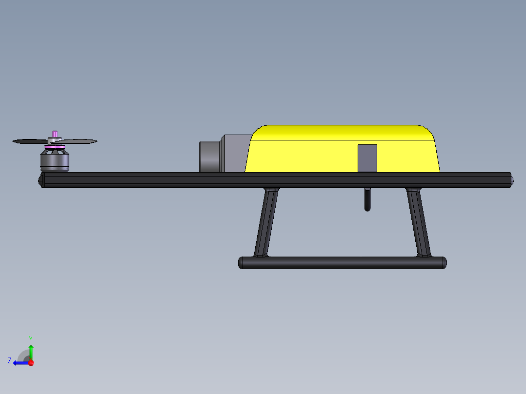 8翼飞行器右视图