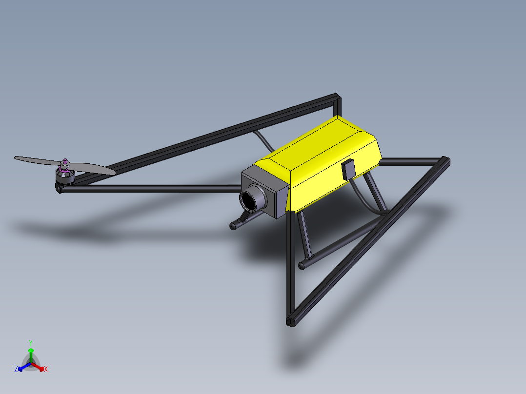 8翼飞行器正等轴测图
