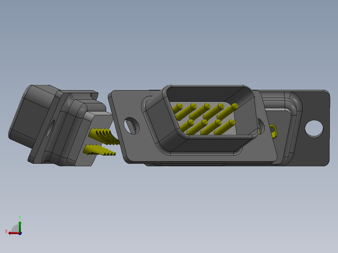 接插件(251)后视图