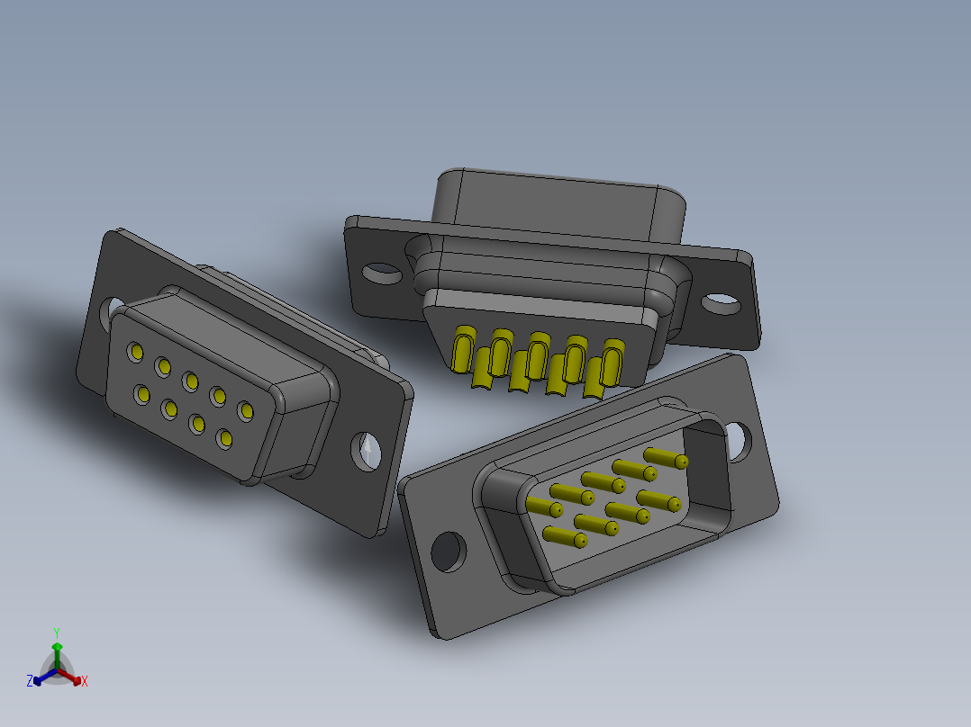 接插件(251)正等轴测图