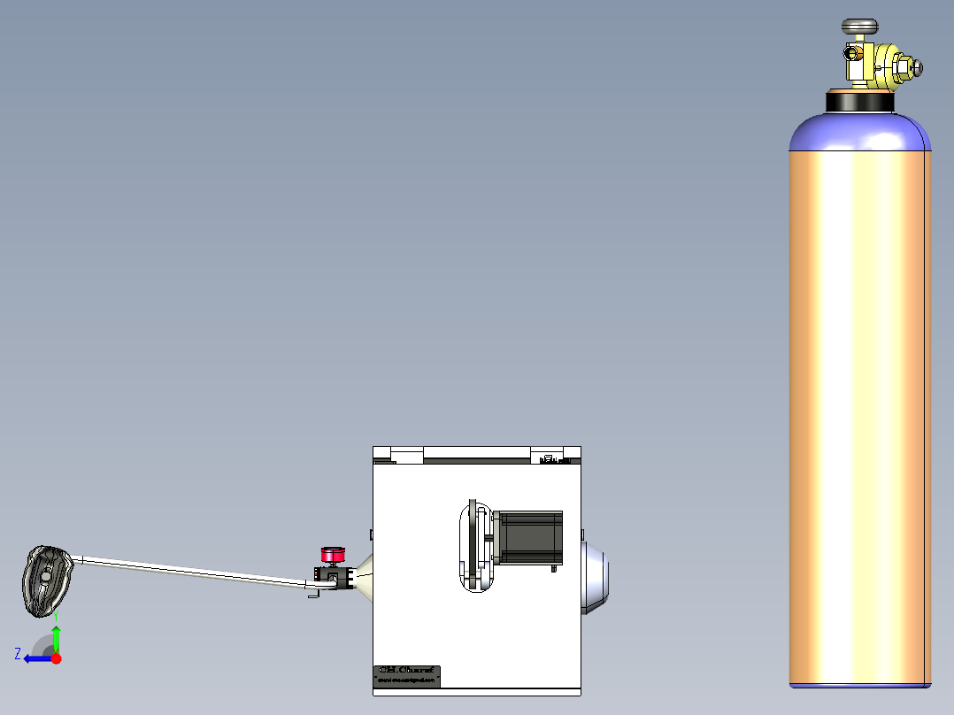 A3004032-完全3D打印的呼吸机右视图