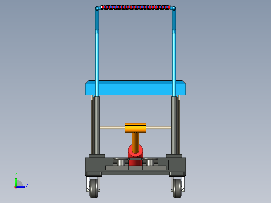 B2004749-剪叉式升降手推车左视图