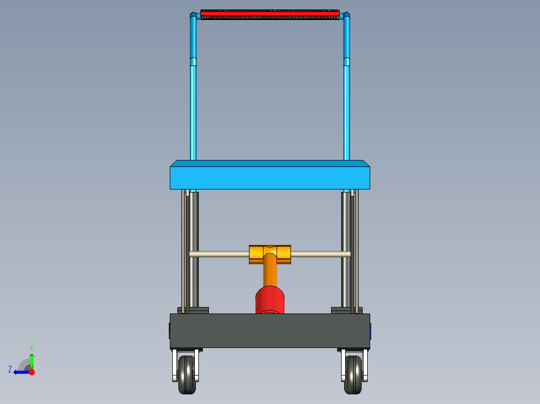 B2004749-剪叉式升降手推车右视图
