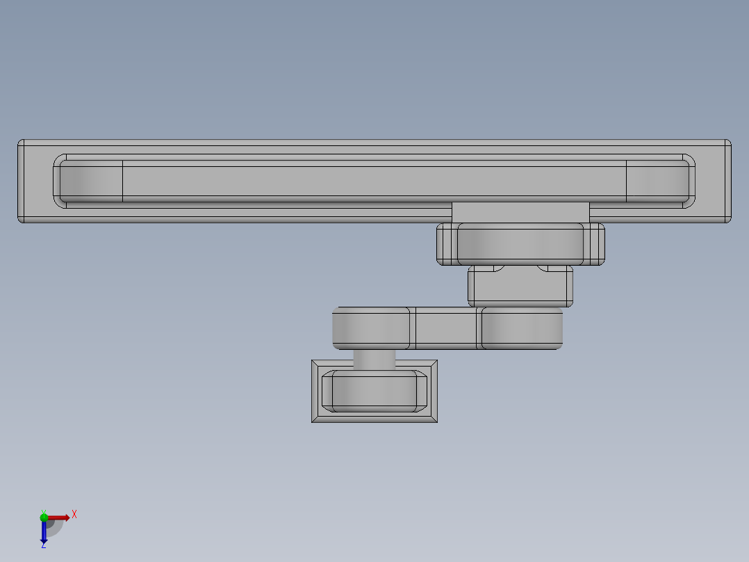 组装曲柄滑块俯视图