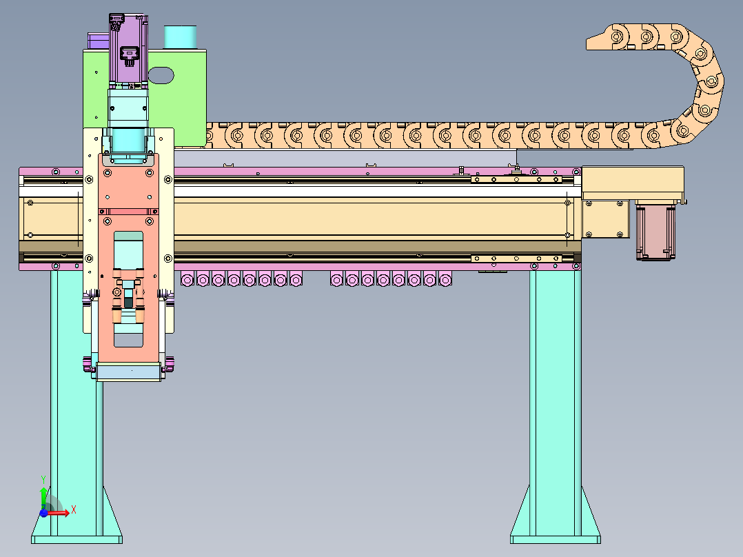 吸盘下料搬运模组前视图