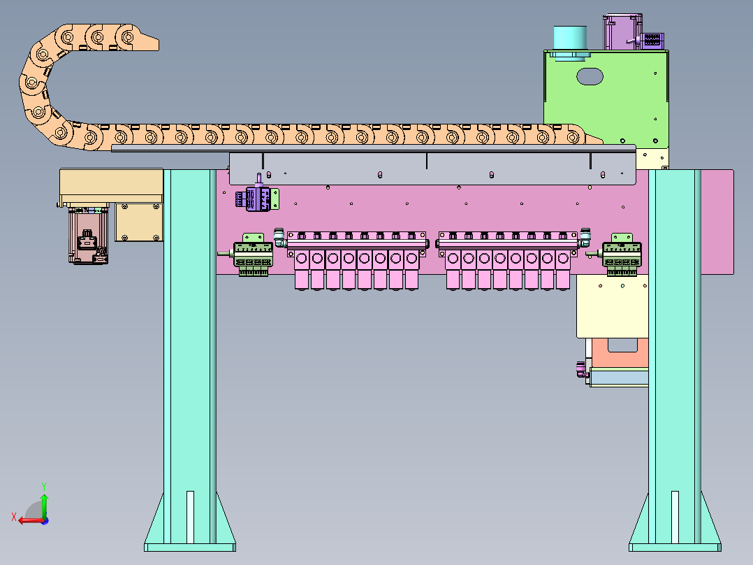 吸盘下料搬运模组后视图