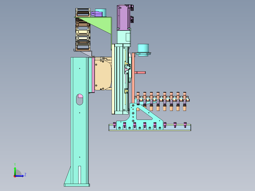 吸盘下料搬运模组左视图