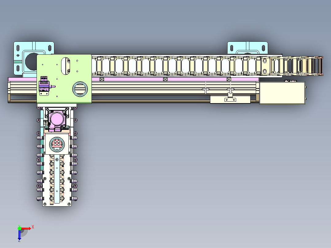 吸盘下料搬运模组俯视图