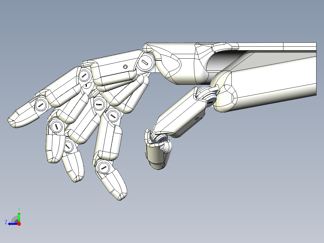 仿生机械手仿生手臂main-robotique右视图
