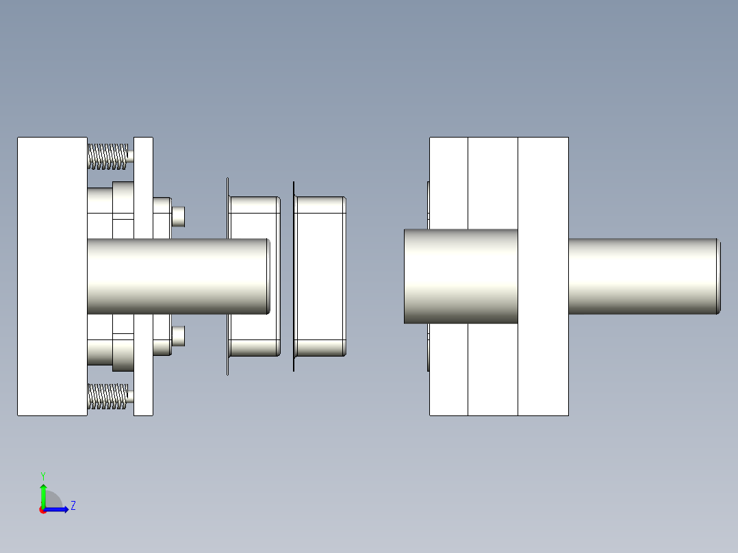 盒形件垂直切边模(通用型)左视图
