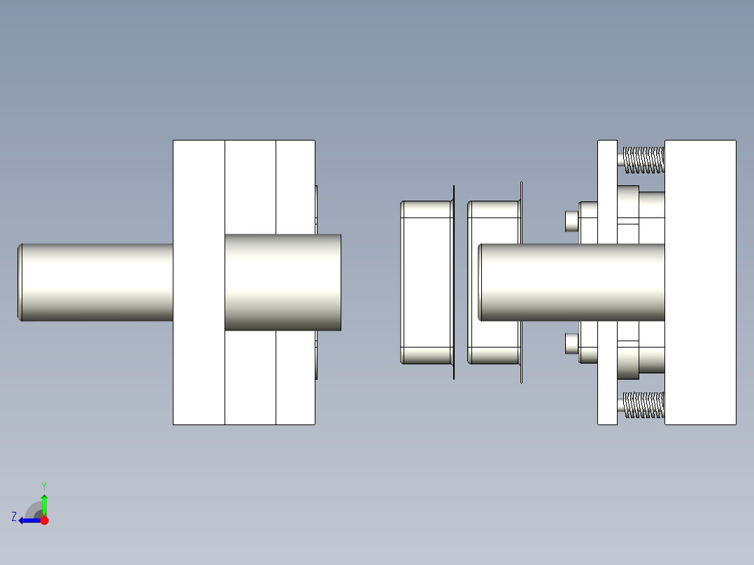 盒形件垂直切边模(通用型)右视图