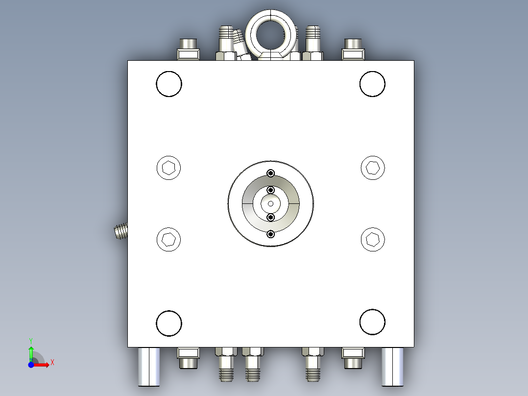 三板注塑前视图