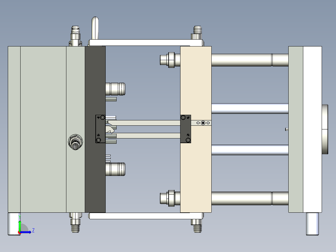 三板注塑左视图