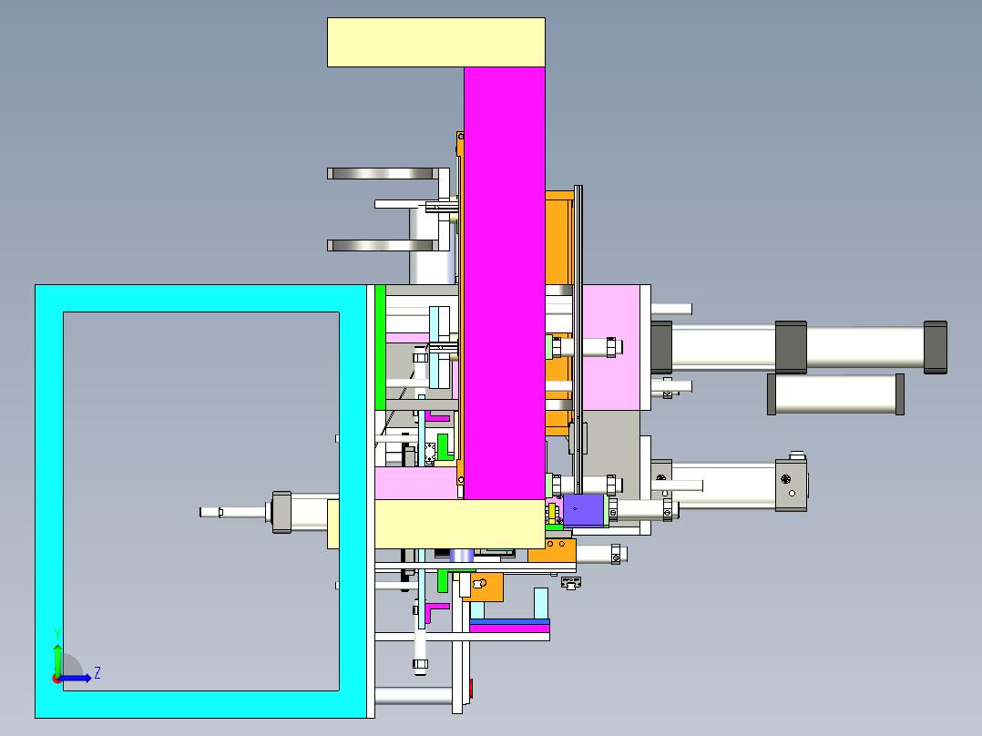 微波炉阳极组装生产线左视图