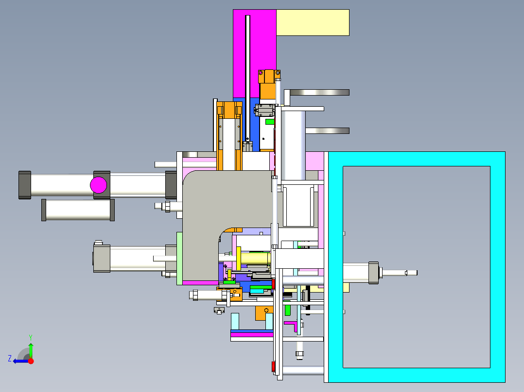 微波炉阳极组装生产线右视图