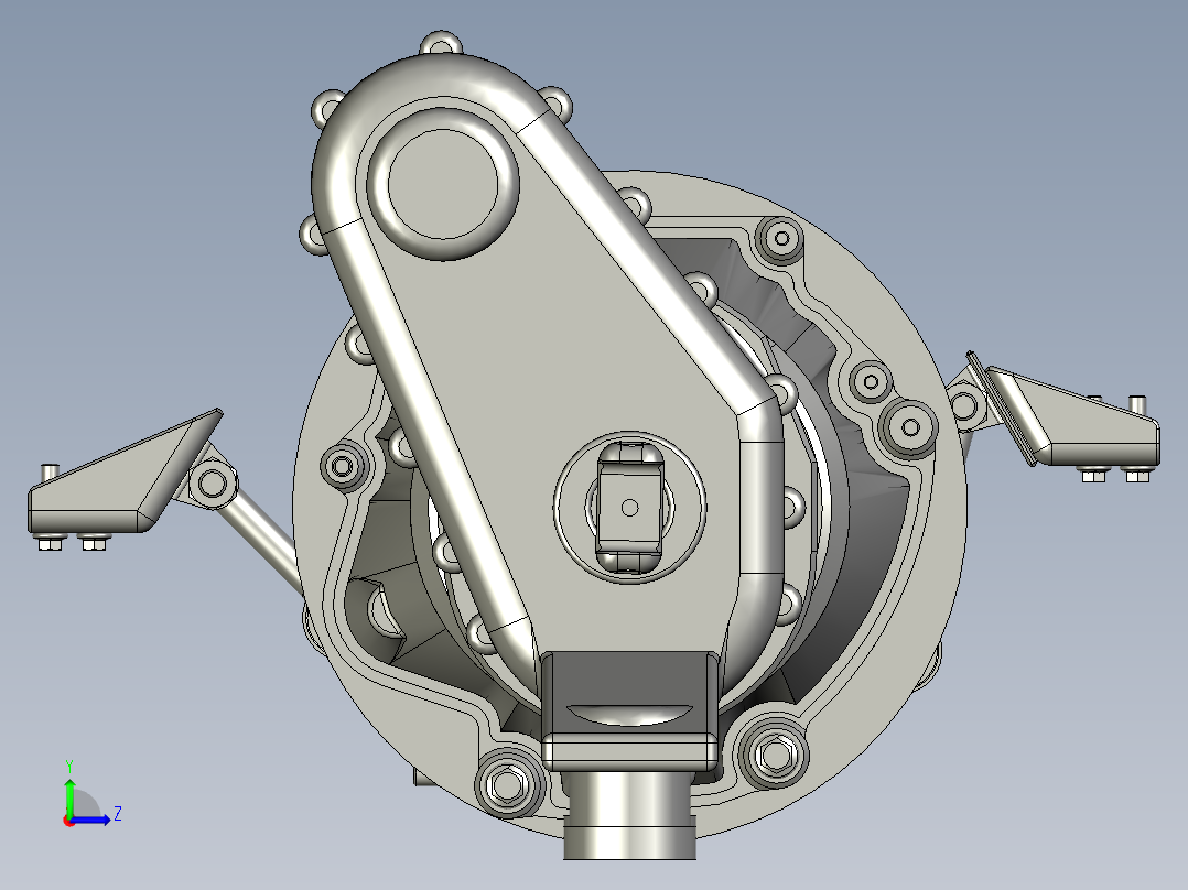 叉式装卸车直流牵引电动机-dtk左视图