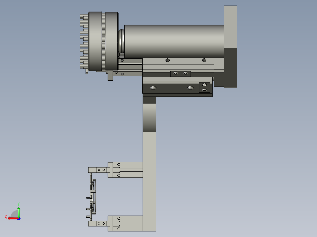 机器人抓取治具总成后视图