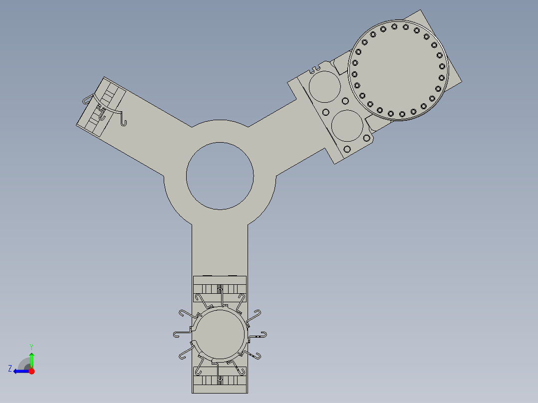 机器人抓取治具总成右视图