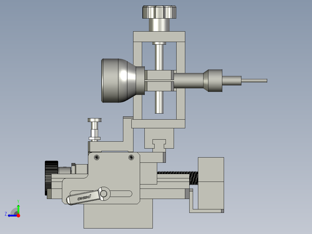 20后排打孔气钻组件h右视图