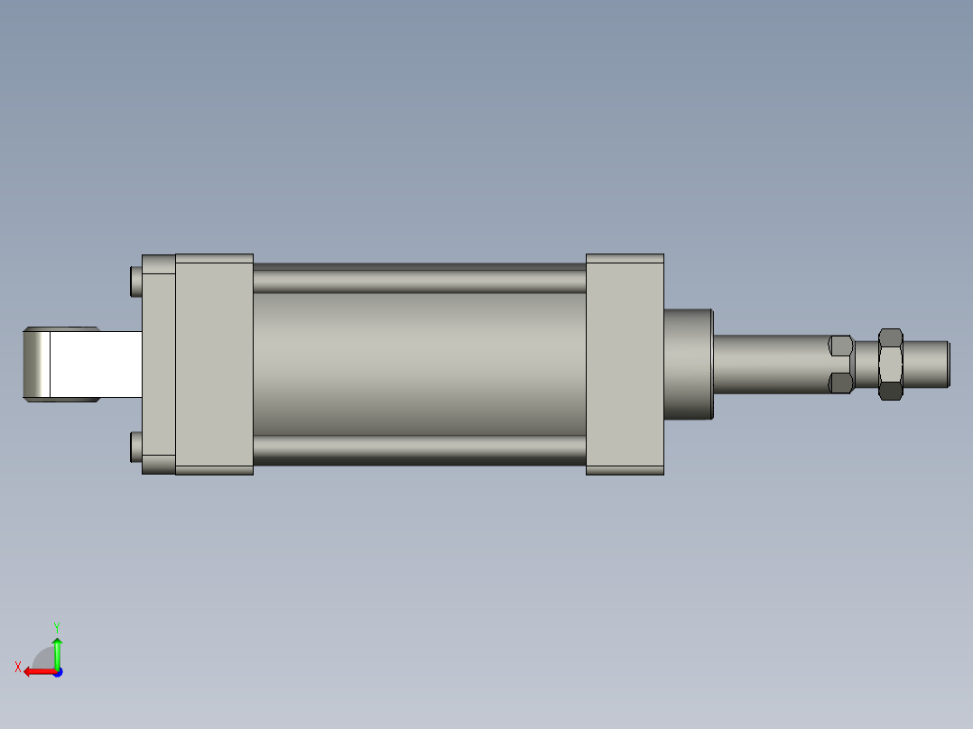 SC80x100SCA亚德客气缸A后视图