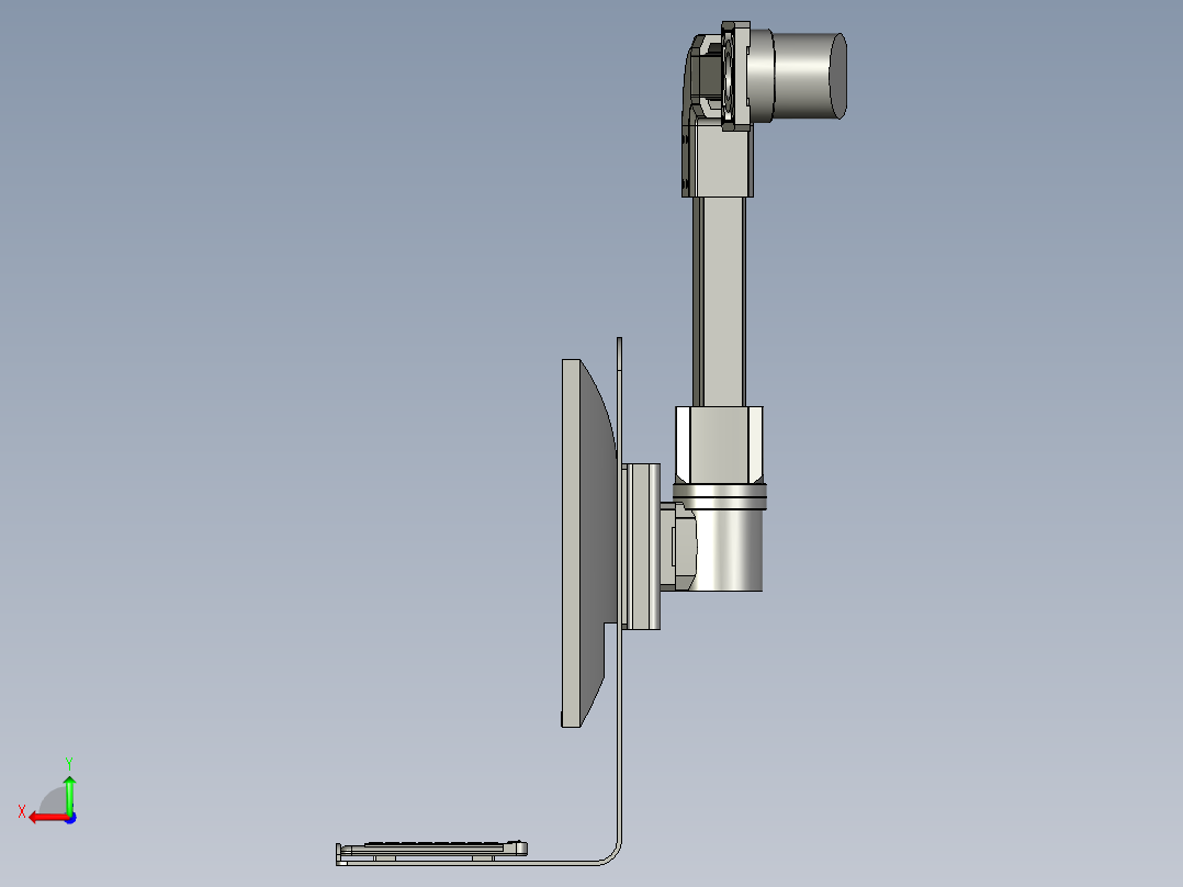 屏幕支撑悬臂后视图