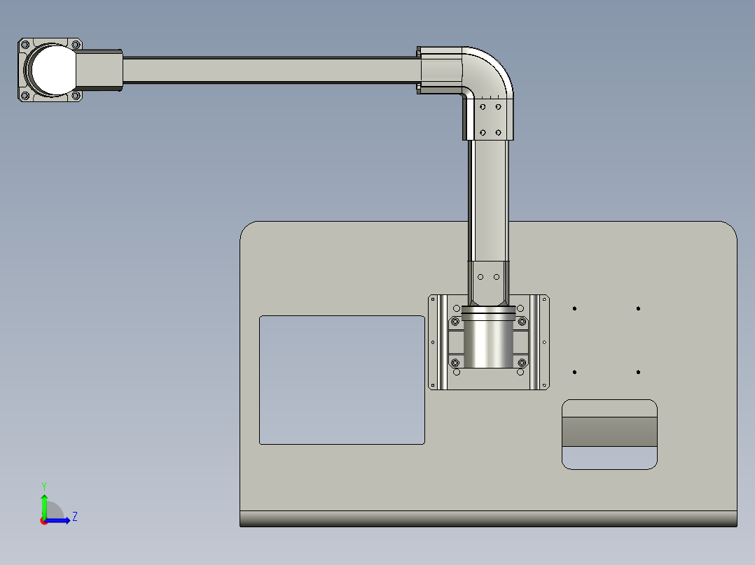 屏幕支撑悬臂左视图