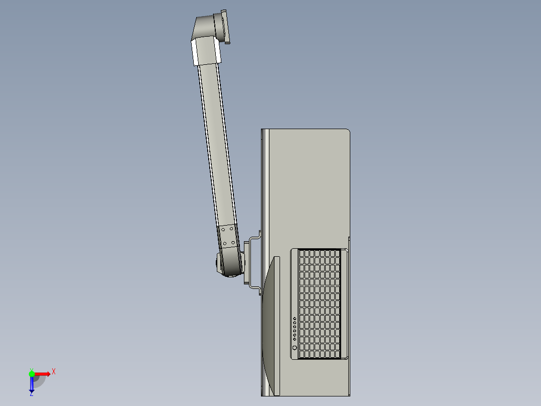 屏幕支撑悬臂俯视图