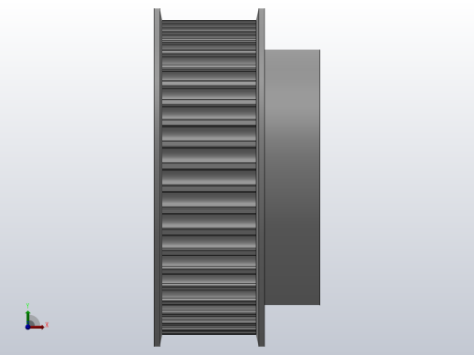 小凸缘型半圆弧形齿同步带轮H8M型_SH8MDC-44-30-dc20-A前视缩略图