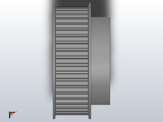 小凸缘型半圆弧形齿同步带轮H8M型_SH8MDC-44-30-dc20-A俯视缩略图