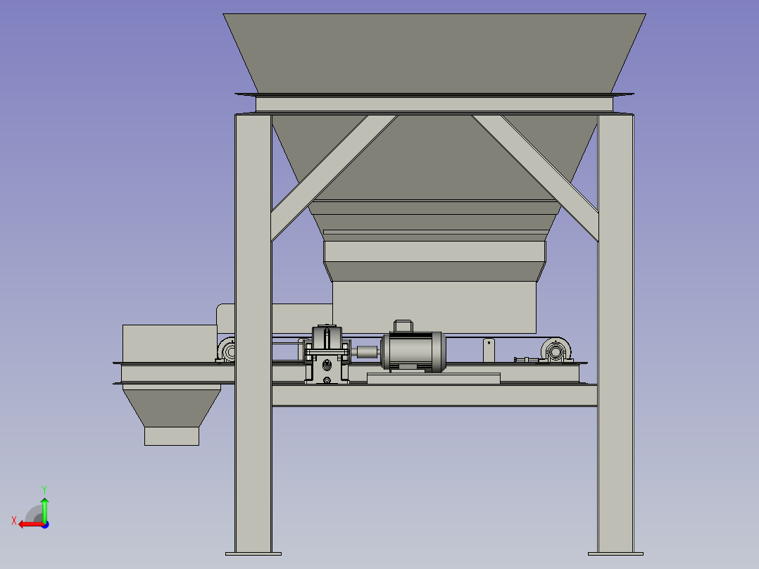 连续灌装沙袋的设备后视图